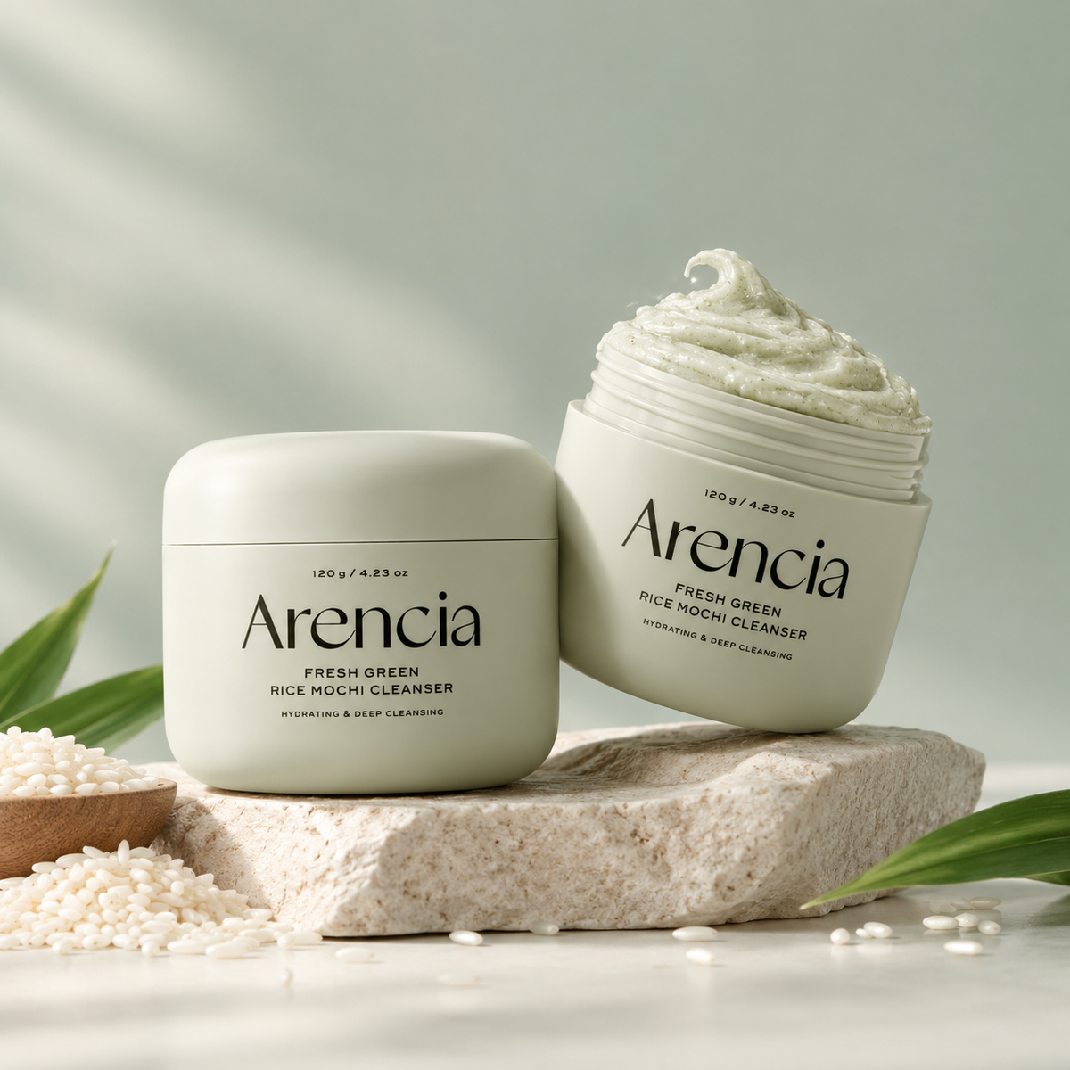 [2 offer ] ARENCIA Korean Rice Mochi Face Cleanser-120g