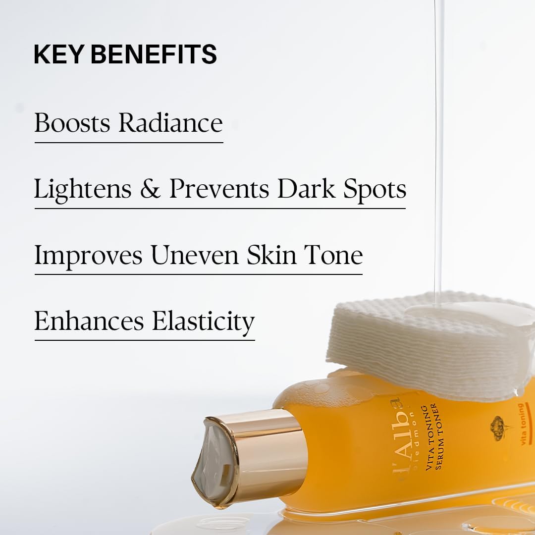 d’Alba Vita Toning Brightening Serum Toner - White Truffle, Niacinamide & Glutathione 180ml